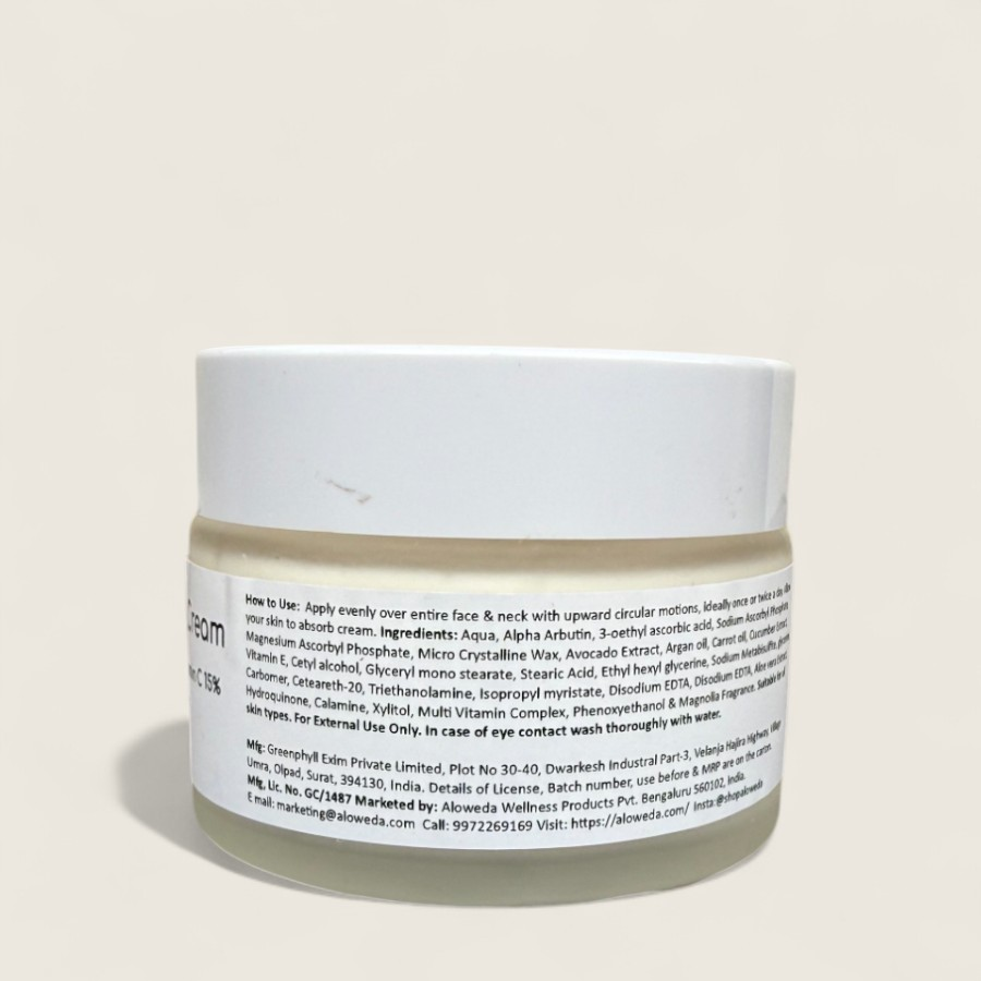 COMPLEXION CREAM 50 Grams with Alpha Arbutin 2%, Vitamin C 15 % & Micro Crystalline Wax