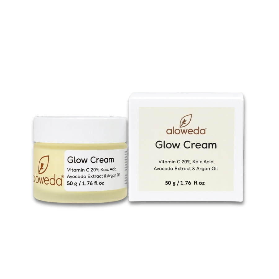 Glow Cream 50 Grams Vitamin C 20%, Kojic Acid, Avocado Extract and Argan Oil