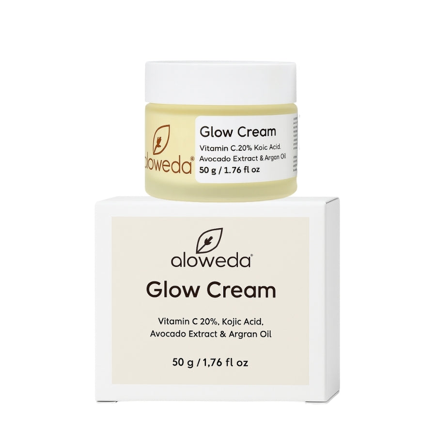 Glow Cream 50 Grams Vitamin C 20%, Kojic Acid, Avocado Extract and Argan Oil