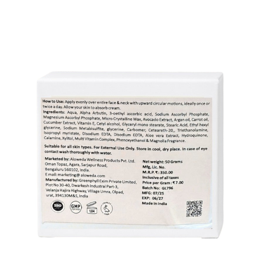 Complexion Cream 50 Grams with Alpha Arbutin 2%, Vitamin C 15 % & Micro Crystalline Wax