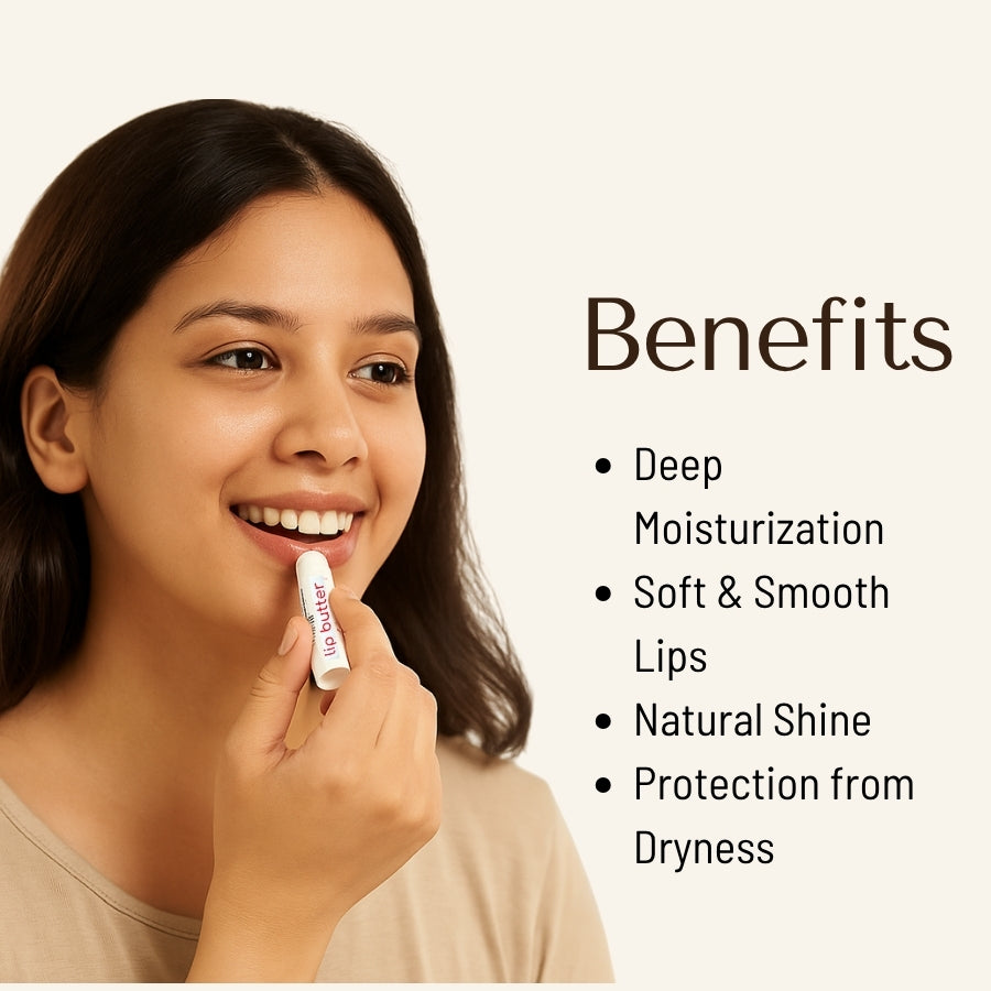 Lip Butter 4 Gram with Oils, Butters & Vitamin E, No Chemicals/preservatives