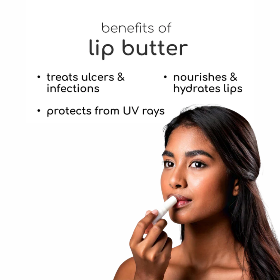 LIP BUTTER with Oils, Butters & Vitamin E,, No Chemicals/preservatives.