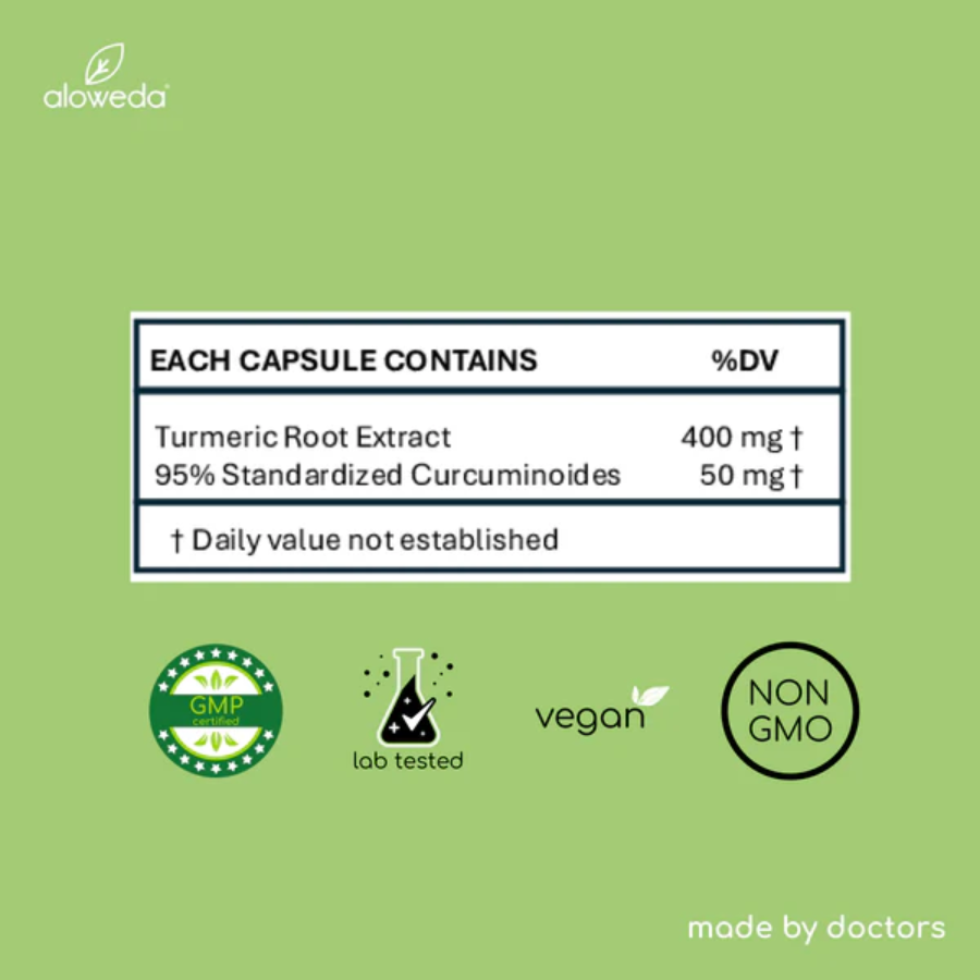 TURMERIC CURCUMIN 650 mg, Slow Release, Vegan Capsule