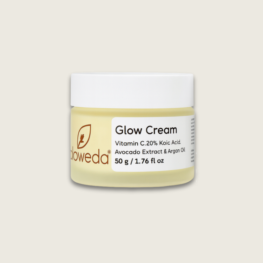 Glow Cream 50 Grams Vitamin C 20%, Kojic Acid, Avocado Extract and Argan Oil
