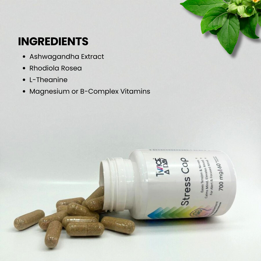 Stress Cap 700 mg, Helps Deal with Tension & Calms the Mind