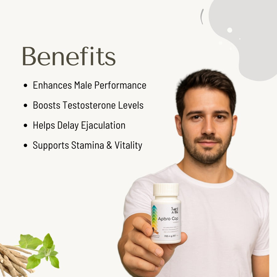 APHRO CAP 700 mg for Men, Helps deal with Male Sexual Dysfunction( MSD)