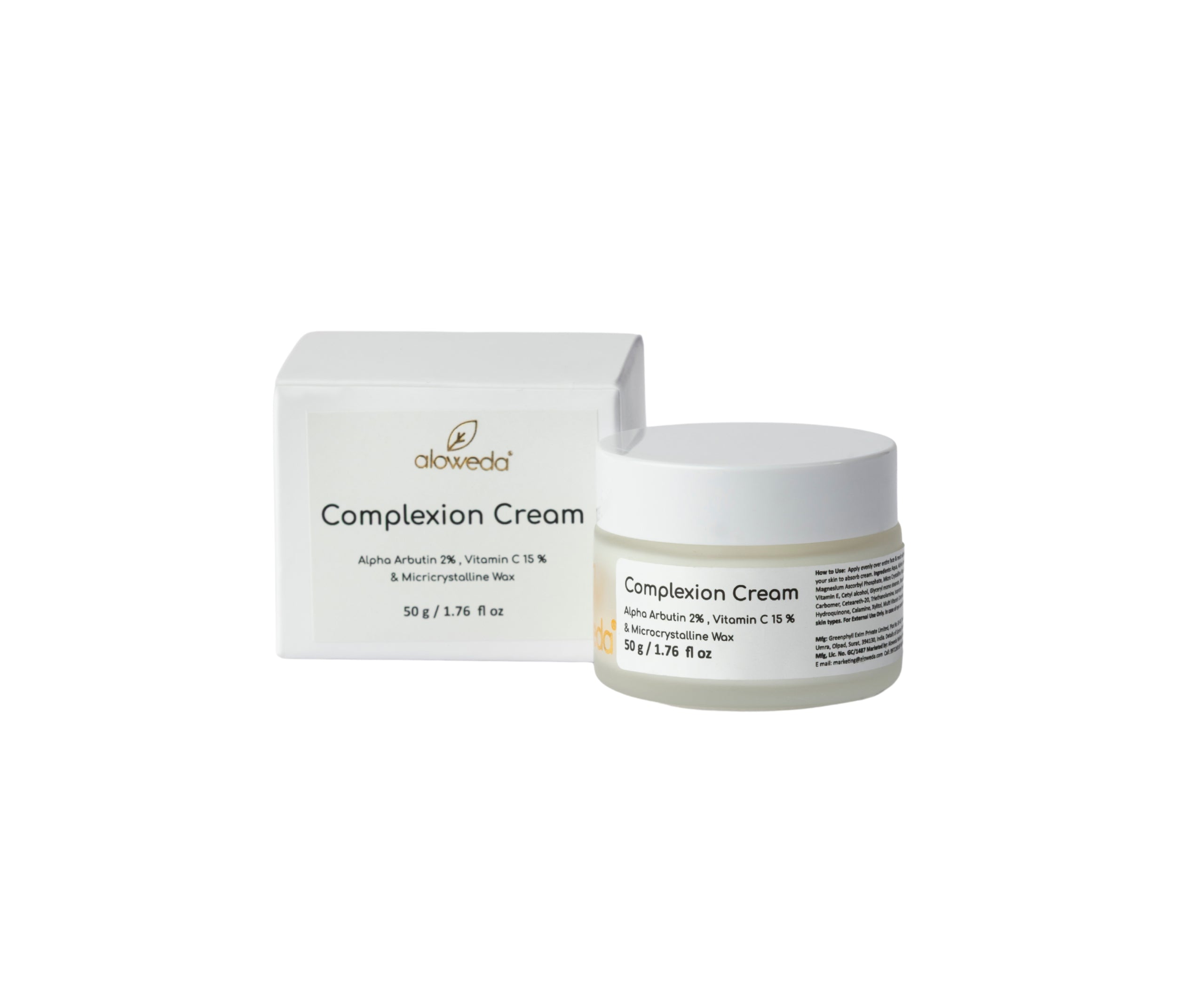 Complexion Cream 50 Grams with Alpha Arbutin 2%, Vitamin C 15 % & Micro Crystalline Wax