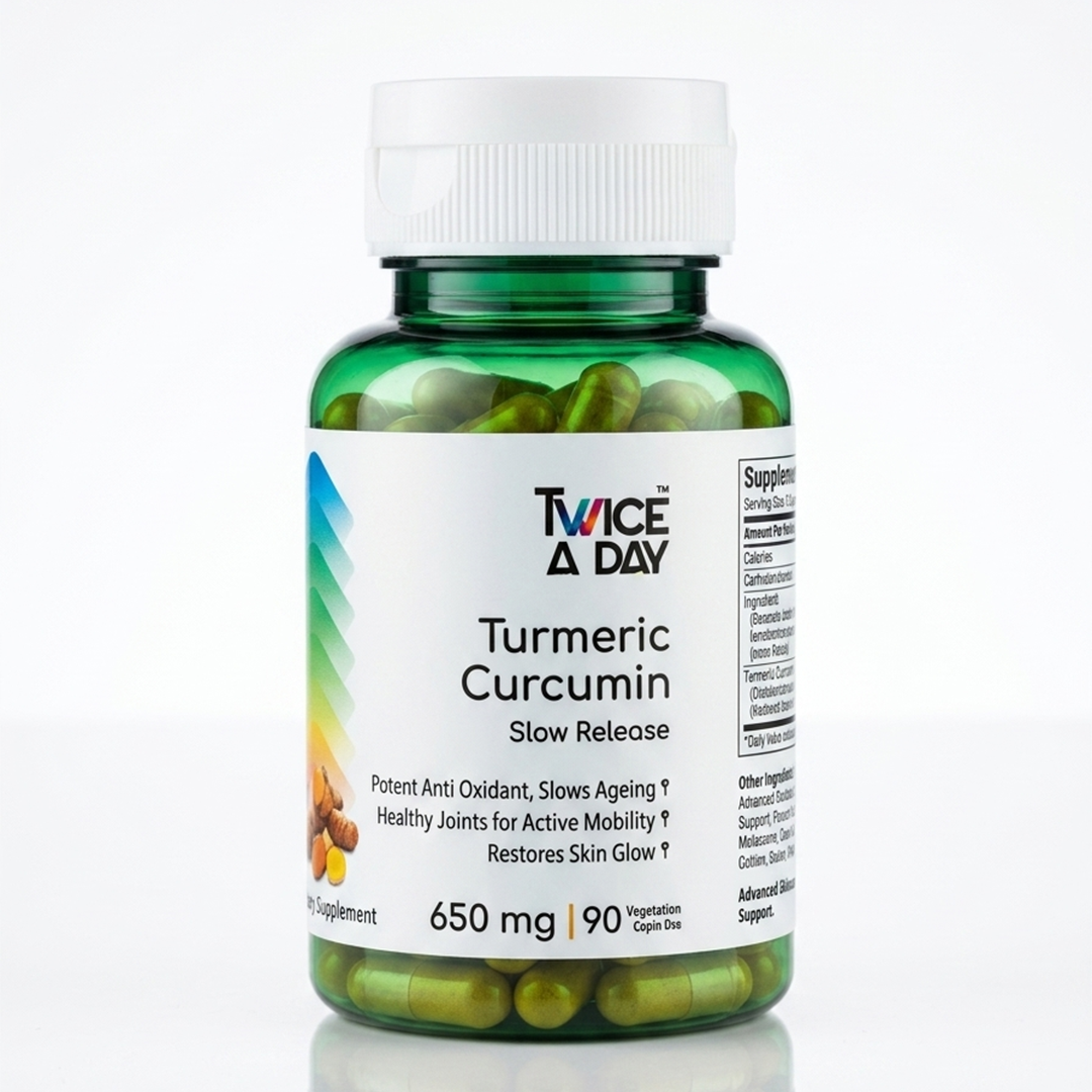 Turmeric Curcumin 650 mg, Slow Release, Vegan Capsule