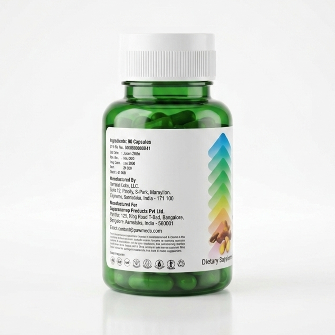 Turmeric Curcumin 650 mg, Slow Release, Vegan Capsule