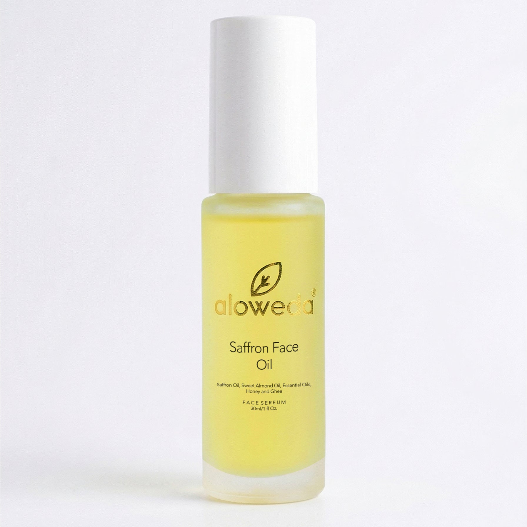 SAFFRON FACE OIL 30 ml: Saffron Essential Oil, Sweet Almond oil, Grape Seed Oil, Honey & Ghee