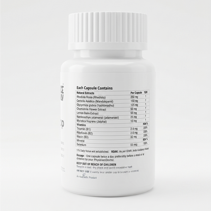Stress Cap 700 mg, Helps Deal with Tension & Calms the Mind