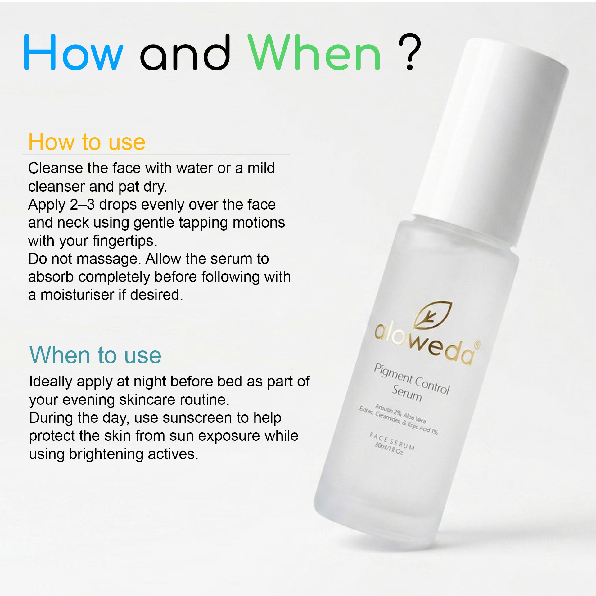 Alpha Arbutin 2%, Kojic Acid 2% & Niacinamide 30 ml Serum for Pigment Control