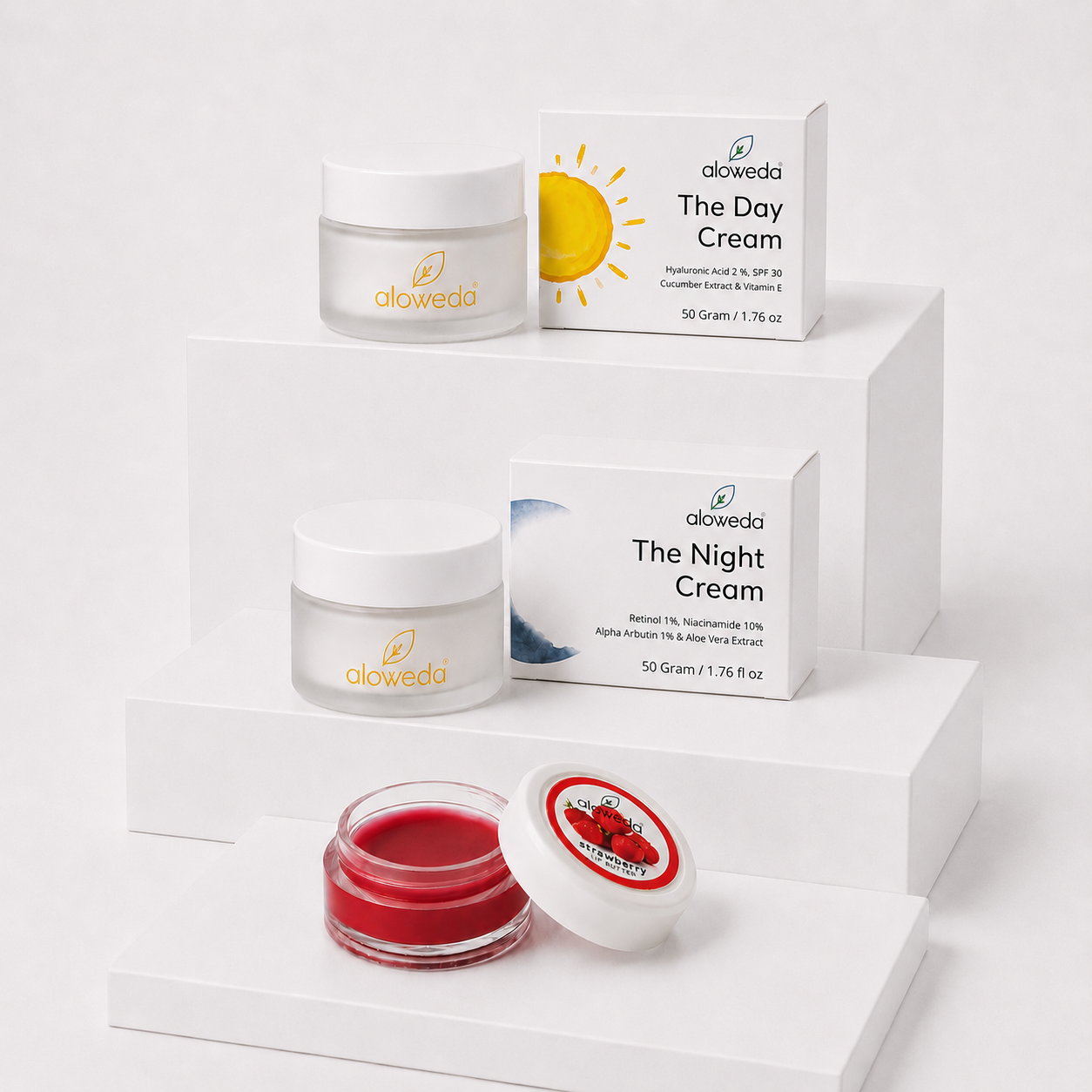 YOUR SIMPLE ROUTINE: The Day Cream + The Night Cream + Lip Butter
